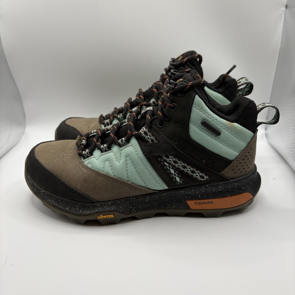 Merrell Zion Mid Waterproof X Women's Sz 5 Unlikely Hikers J500080 Wave Boot
